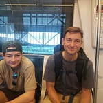 David and DJ Riding the Panama Metro