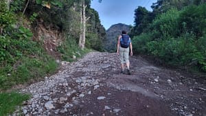 Hillary on Volcan Baru Road at 1-2 Miles