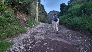 Hillary on Volcan Baru Road at 1-2 Miles