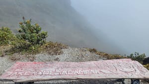 Bench on Volcan Baru Facing the Atlantic Ocean