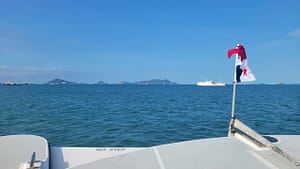 Ships at Balboa Anchorage for Panama Canal Transit