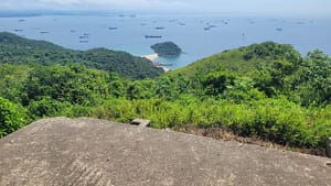View of Balboa Anchorage from The Bunker at Cerro Vigia on Taboga Island