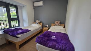 NYU Purple as the default bedspread.