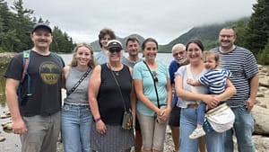 Family Photo on Jordan Pond, Acadia, Maine