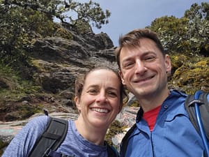 Selfie with Climb to the Cross in the Background