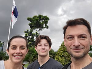 Family Selfie at Monument of the Flag of Panama