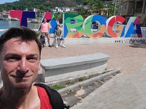 Family Selfie at the Taboga Island Sign