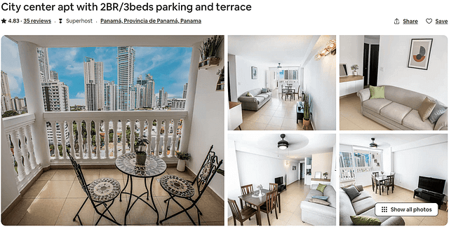 Panama City Airbnb Listing in Bella Vista