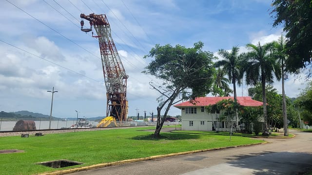 Panama Canal 1941 Titan Crane seized from Germany by the US at the end of World War II.