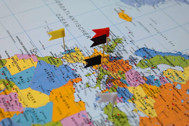Global Travel Map, Image by Hans from Pixabay